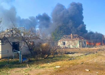 Fotos del más reciente bombardeo ruso contra los civiles en la provincia de Jerson en Ucrania