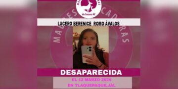 Desaparece la joven buscadora Lucero Berenice Romo en Tlaquepaque, Jalisco
