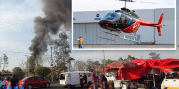 Helicóptero que cae en Coyoacán fue porque el motor se detuvo dicen autoridades