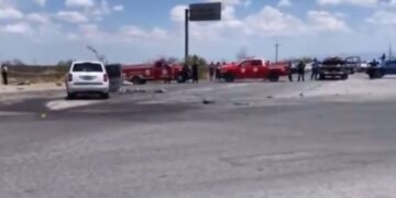 La caravana de Claudia Sheinbaum sufre un fuerte accidente automovilístico