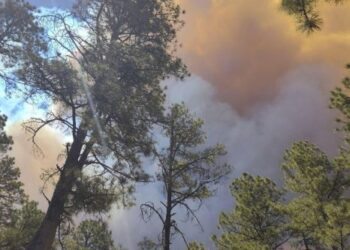 Habitantes escapan de Ruidoso, Nuevo México, ante fuertes incendios forestales