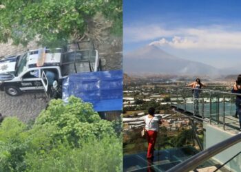 Un bebé de sólo 3 años se cae del mirador de cristal en Atlixco, Puebla