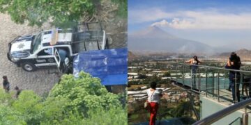 Un bebé de sólo 3 años se cae del mirador de cristal en Atlixco, Puebla