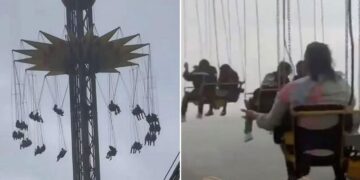 VIDEO: Decenas de visitantes quedan atrapadas a gran altura en una atracción en México