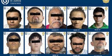 7 personas vinculadas como presuntos miembros del CJNG detenidos en CDMX