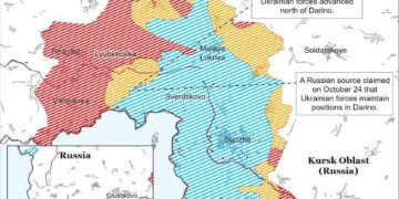 ISW reporta que tropas ucranianas siguen avanzando y tomando territorio ruso en Kursk