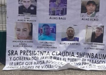 Descubiertas narcomantas en Tabasco con un mensaje a Sheinbaum y al gobernador Javier May