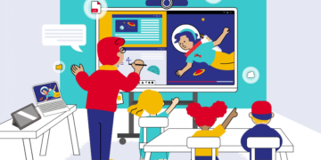 Referencia de un maestro dando clases.