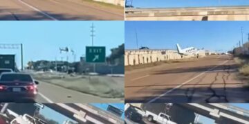 Texas: Avioneta aterriza de emergencia sobre autopista estrellándose contra varios autos