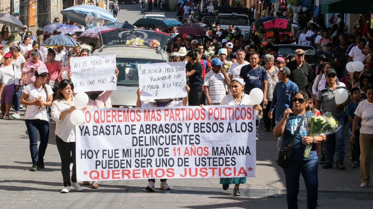 Familiares y amigos exigen justicia por el niño Diego.