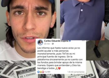 El TikToker Carlos Espina informa a su audiencia que no podrá seguir ayudando a las personas