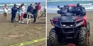 Mujer muere tras ser atropellada por una menor de 13 años quien manejaba un cuatrimoto en playas de Veracruz