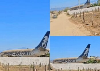 Reportan sobre enorme avión abandonado en el pueblo de Nayarit