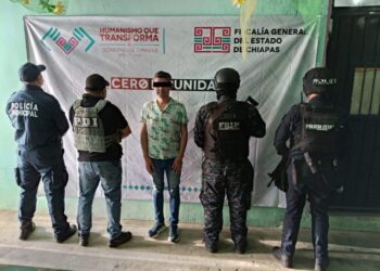 Olaf Ballinas Coronel, cuando fue detenido.