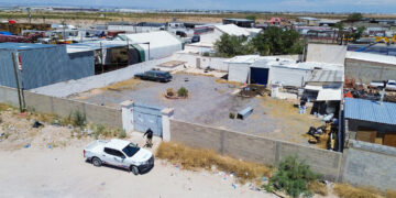 Crematorio donde se encontraron 383 cuerpos en Ciudad Juárez, Chihuahua, 30 de junio de 2025.