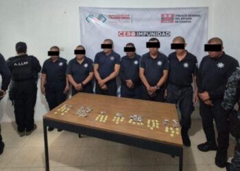 Fueron detenidos policías de Frontera Comalapa; son acusados de vender droga
