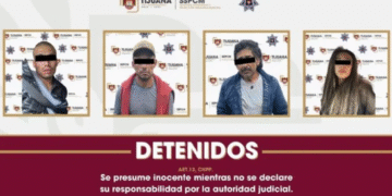 Fue detenida una banda que daba avisos de extorsión en mercado de Tijuana