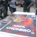 Una pancarta de "Los Choneros".