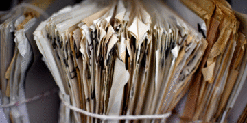 ARCHIVO - Expedientes de la Stasi, la policía política de la extinta República Democrática Alemana (RDA), conservados en el Archivo Federal de Alemania. Foto: Britta Pedersen/dpa-Zentralbild/dpa Crédito: Britta Pedersen/dpa-Zentralbild/dpa