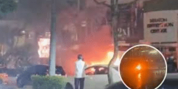 Foto tras la violenta explosión.