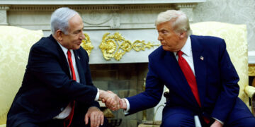 El primer ministro israelí, Benjamín Netanyahu, y el presidente de EE.UU., Donald Trump.