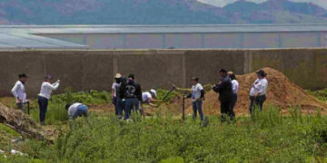 Decenas de bolsas con restos humanos encontrados en fosa clandestina en México