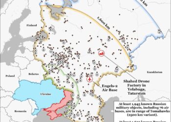 En la zona de alcance de los misiles Tomahawk hay al menos 1655 objetivos militares en Rusia