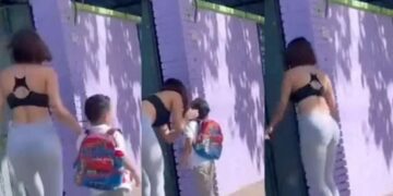 Madre que fue criticada por como viste para dejar a su hijo responde