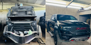 Fue asegurada bodega para fabricación de vehículos blindados en Coahuayana, Michoacán