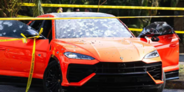 Así queda el vehículo tras las rafagas.