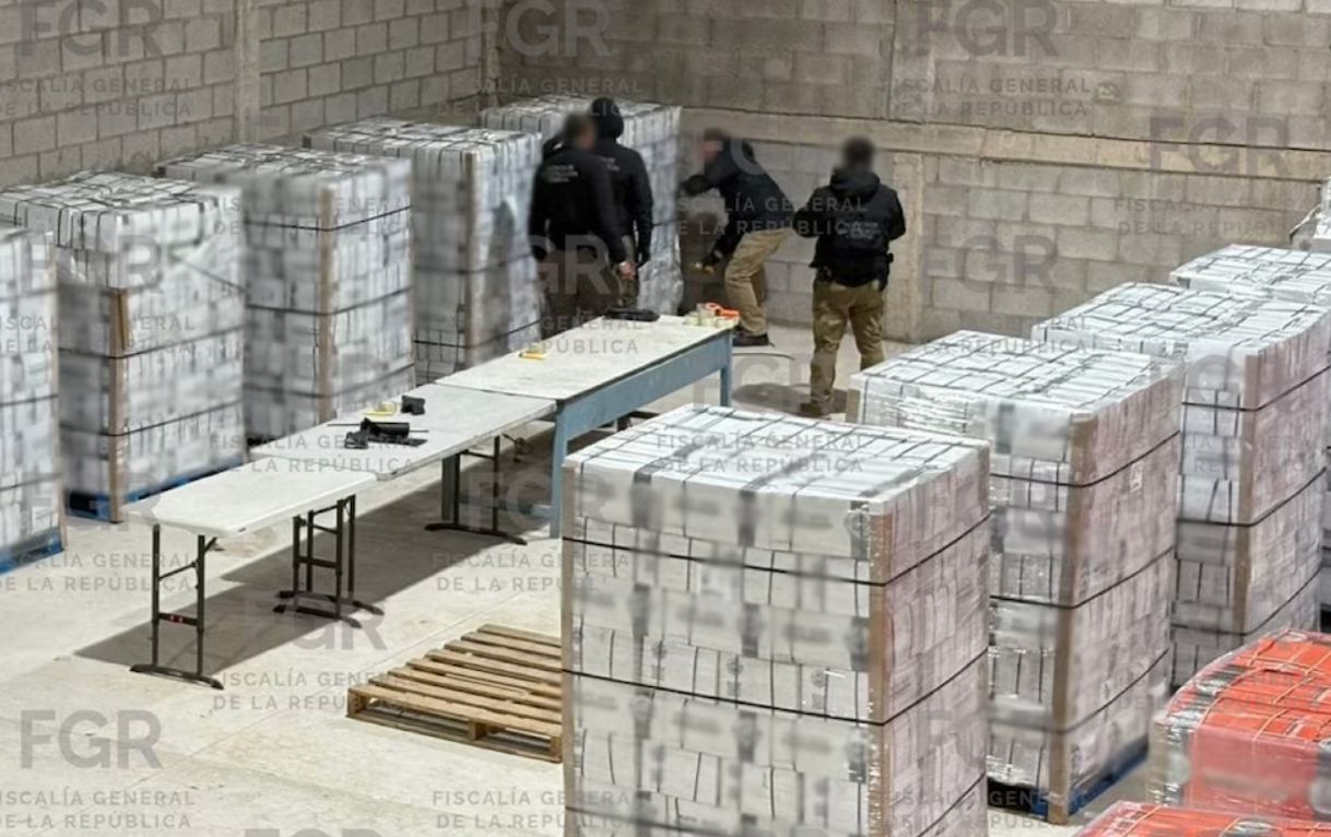 Imágenes del decomiso, compartidas por la FGR. Crédito: FGR