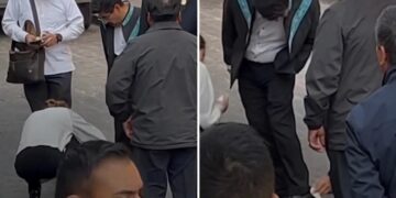 Trabajadora de la Corte limpia zapato del ministro presidente de México y se desata la polémica (VIDEO)