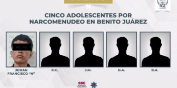 4 menores de edad detenidos por vender droga en secundaria en Cancún