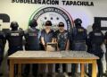 Los sujetos fueron localizados con 200 bolsas con drogas. Foto: SSP Chiapas