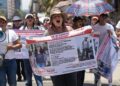 Familiares de desaparecidos protestan en Ciudad de México, el 3 de agosto del 2025.