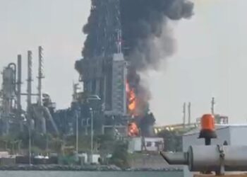 Captura de pantalla de video del incendio.