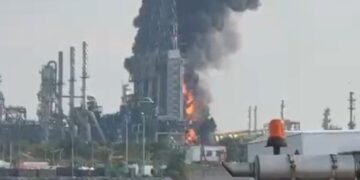 Captura de pantalla de video del incendio.
