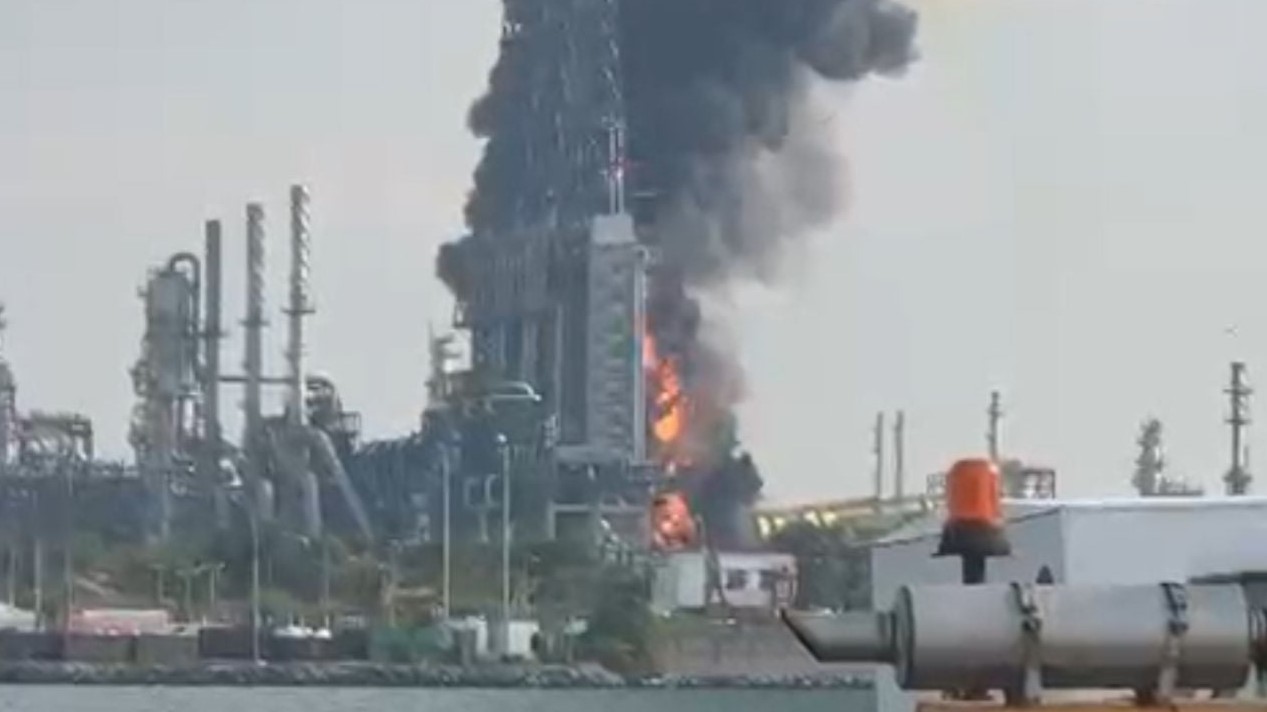 Captura de pantalla de video del incendio.