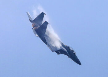 Avión F-15K de la Fuerza Aérea de Corea del Sur, en Pyeongtaek, el 25 de septiembre de 2017.
