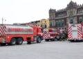 3 mujeres lesionadas por deflagración de cilindro de gas en plantón del Zócalo