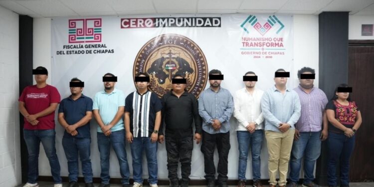 10 servidores públicos en Chiapas detenidos por presuntos actos de tortura