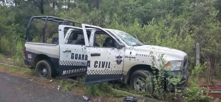 Emboscada en Nahuatzen deja cinco elementos de la Guardia Civil muertos y cinco heridos