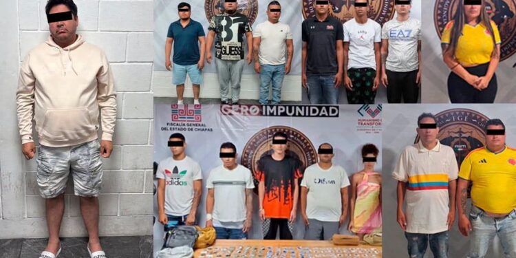 15 detenidos por banda de “Gota a Gota” en Chiapas: podrían enfrentar hasta 45 años de prisión