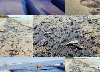 Reportan mancha de presuntos residuos de hidrocarburos en Bahía La Ventosa, Oaxaca