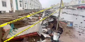 Lluvias normales destruyen calles de “Casas del Bienestar” a solo meses de haber sido entregadas en Veracruz
