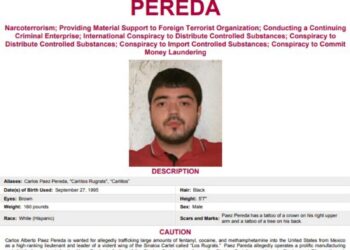 EE.UU. acusa por narcoterrorismo a presunto líder de una célula del Cártel de Sinaloa