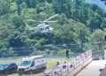 Helicóptero del gobernador Eduardo Ramírez realiza aterrizaje de emergencia en Pantepec