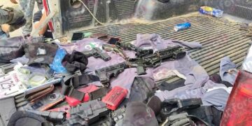 4 sujetos detenidos mientras transportaban un arsenal en Huixtla: Chiapas